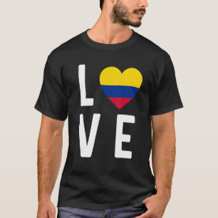 T-shirt J'aime Colombie Drapeau Carte Colombienne Fierté S