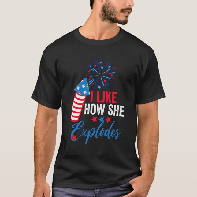 T-shirt J'Aime Comment Elle Explose J'Aime Comment Il Bais (Devant)