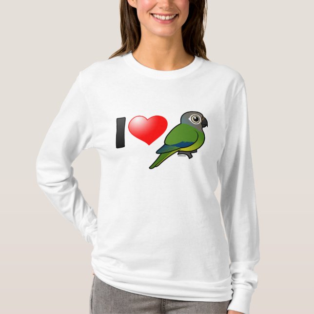 T-shirt J'aime Conures Sombre-dirigé (Devant)