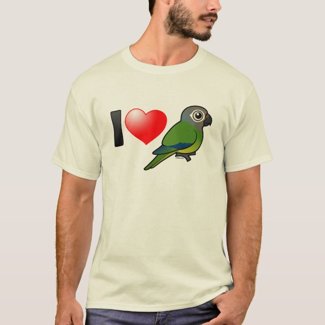 T-shirt J'aime Conures Sombre-dirigé (Devant)
