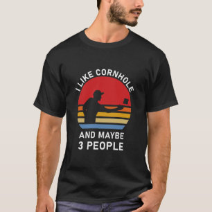 T-shirt J'aime cornhole et peut-être 3 personnes - Cornhol