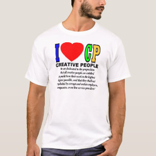 T-shirt J'aime CP (les personnes créatives)