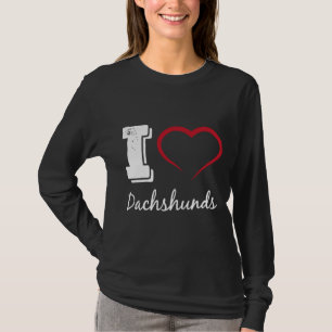 T-shirt J'Aime Dachshunds Chien