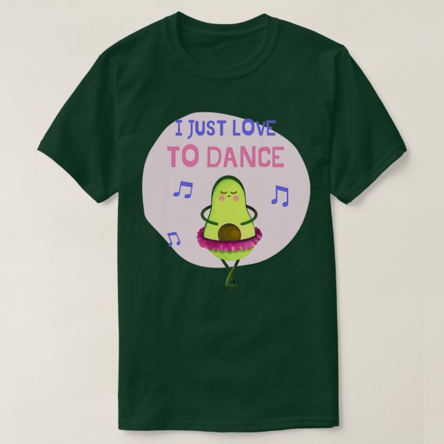 T-shirt J'Aime Danser Ballet Avocado (Design devant)