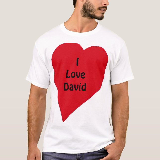 T-shirt J'aime David (Devant)