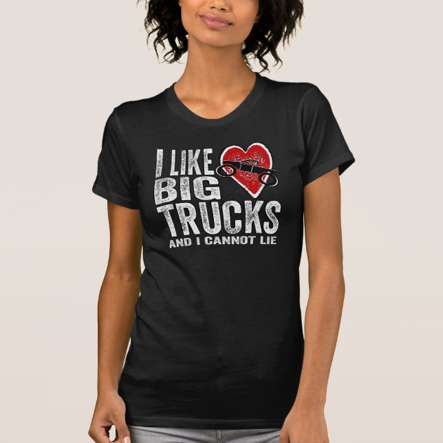 T-shirt J'aime de GRANDS camions (Devant)