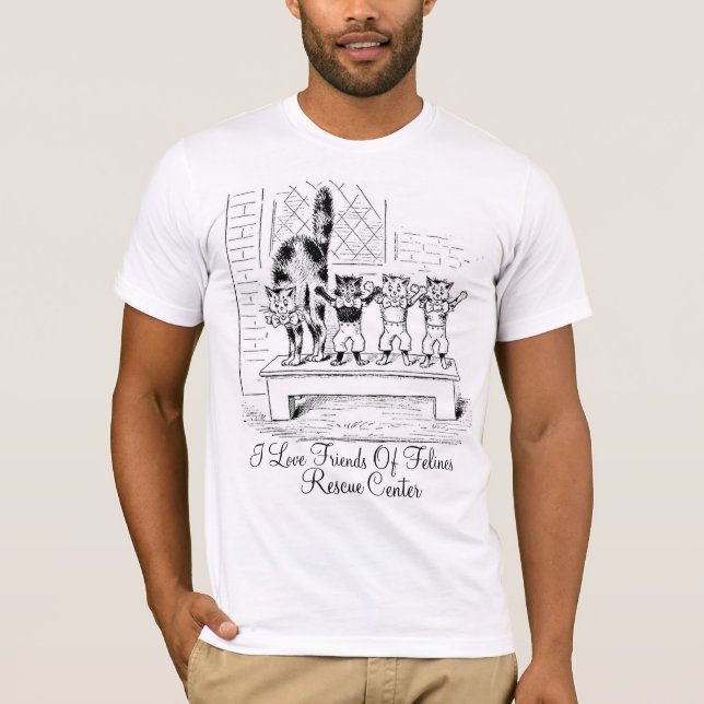 T-shirt J'aime des amis de centre de délivrance de Felines (Devant)