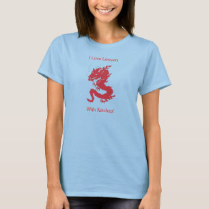 T-shirt J'aime des avocats - avec le ketchup !