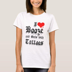 T-shirt J'aime des boissons alcoolisées et des filles avec