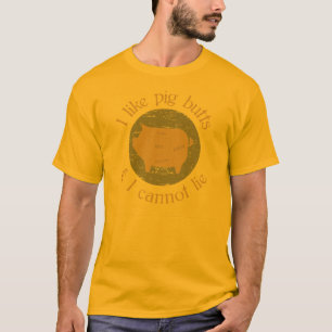 T-shirt J'aime des bouts de porc et je ne peux pas me