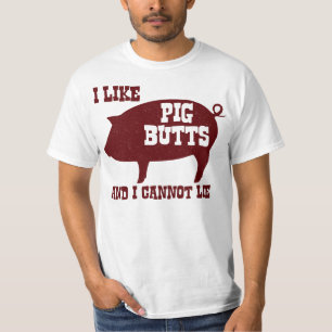 T-shirt J'aime des bouts de porc et je ne peux pas me