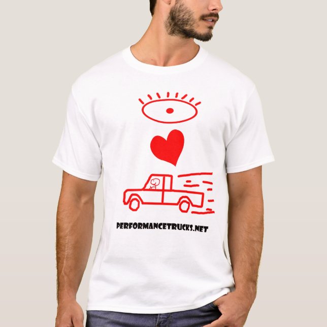 T-shirt J'AIME des camions (1) (Devant)