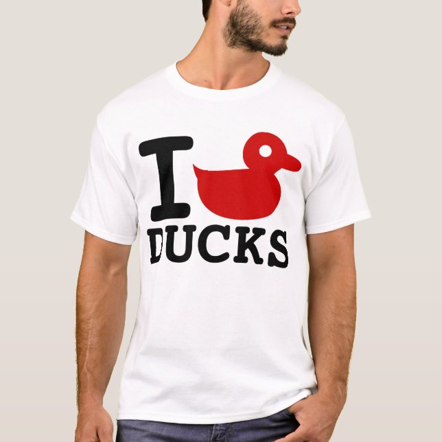 T-SHIRT J'AIME DES CANARDS (Devant)