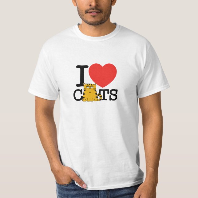 T-shirt J'aime des chats (Devant)