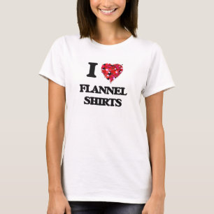 T-shirt J'aime des chemises de flanelle