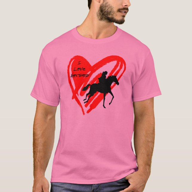 T-shirt J'aime des chevaux (Devant)