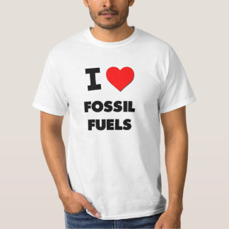 T-shirt J'aime des combustibles fossiles