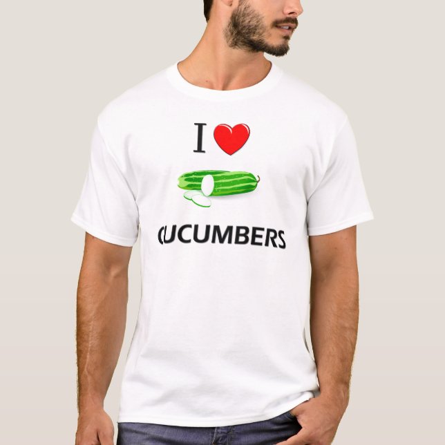 T-shirt J'aime des concombres (Devant)