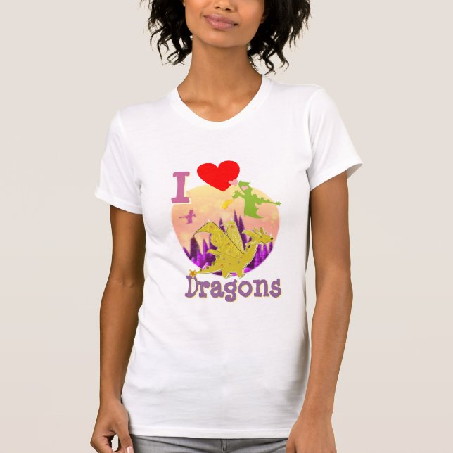 T-shirt J'aime des dragons (Devant)