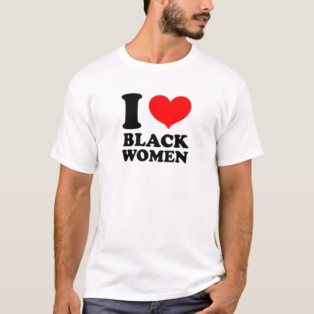 T-shirt J'aime des femmes de couleur (Devant)