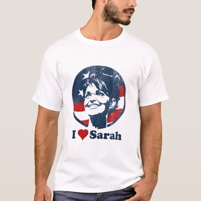 T-shirt J'aime des femmes de Sarah détruites (Devant)