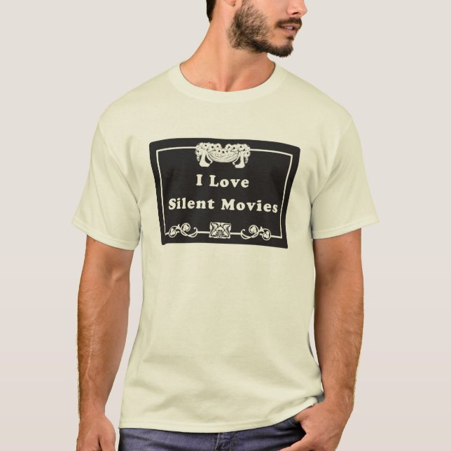 T-shirt J'aime des films silencieux (Devant)