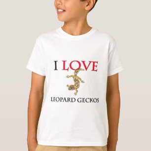 T-shirt J'aime des Geckos de léopard