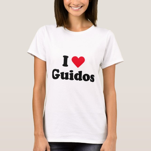 T-shirt J'aime des guidos (Devant)