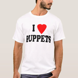T-SHIRT J'AIME DES MARIONNETTES (DE COEUR)