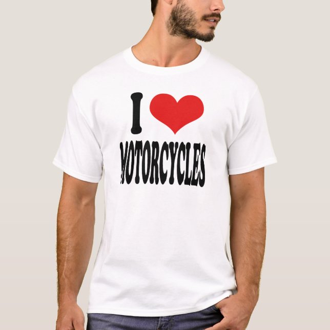 T-shirt J'aime des motos (Devant)
