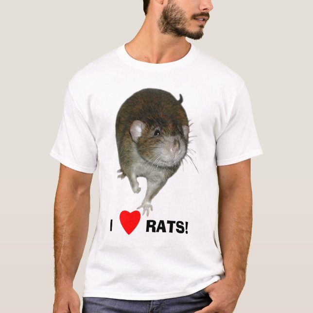 T-shirt J'aime des rats ! (Devant)