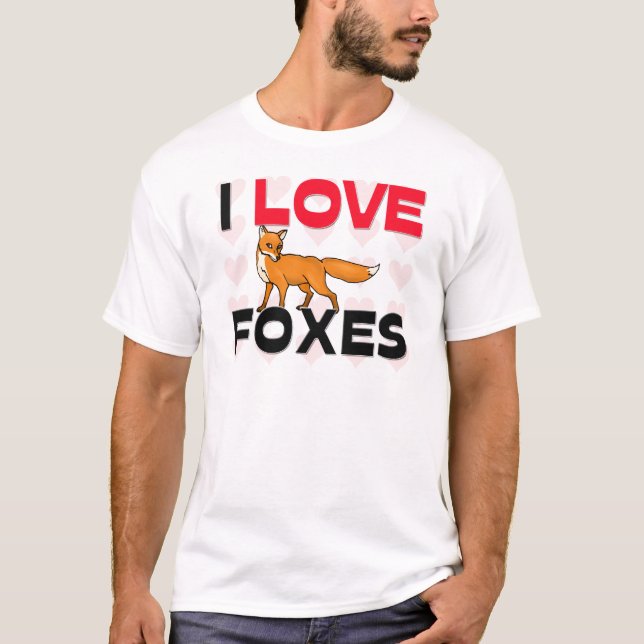 T-shirt J'aime des renards (Devant)