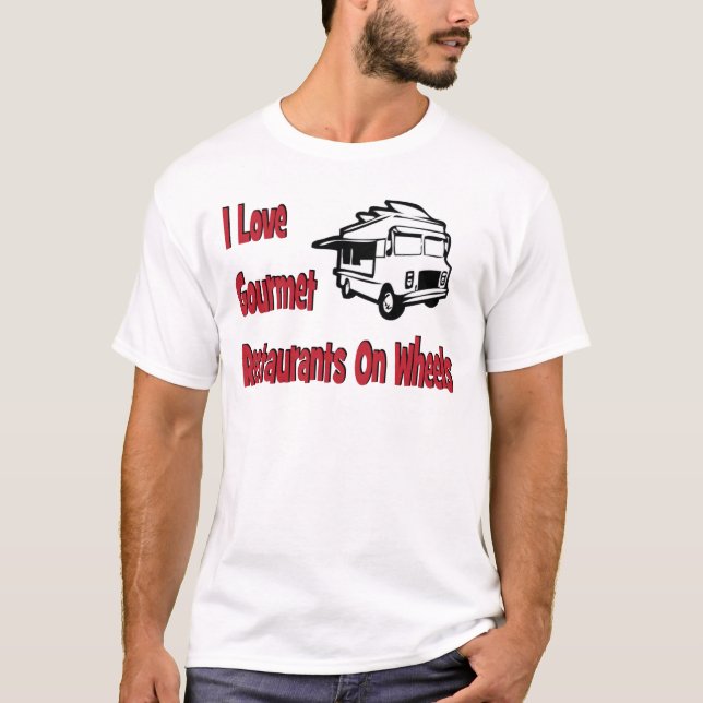 T-shirt J'aime des restaurants gastronomiques sur des (Devant)