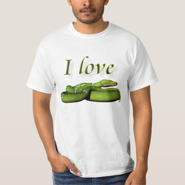T-shirt J'aime des serpents - T-shirt, animaux, serpents (Devant)