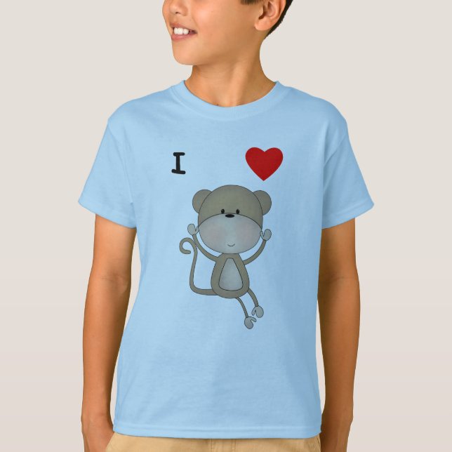 T-shirt J'aime des singes (Devant)