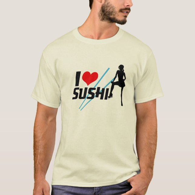 T-shirt J'aime des sushi (Devant)