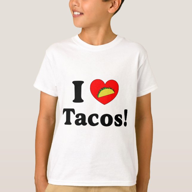 T-shirt J'aime des tacos (Devant)