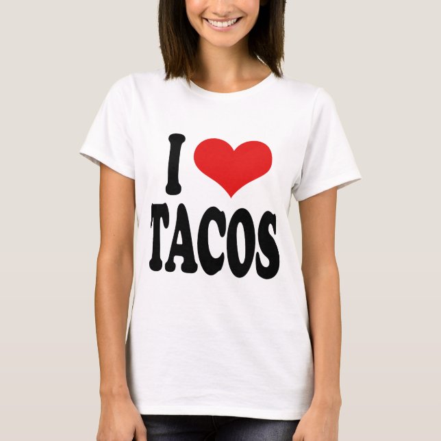 T-shirt J'aime des tacos (Devant)