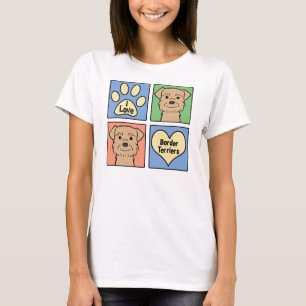 T-shirt J'aime des terriers de frontière