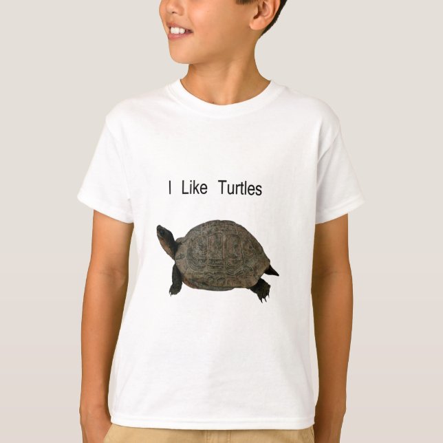 T-shirt j'aime des tortues (Devant)