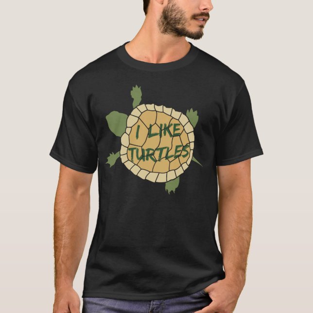 T-shirt J'aime des tortues (Devant)