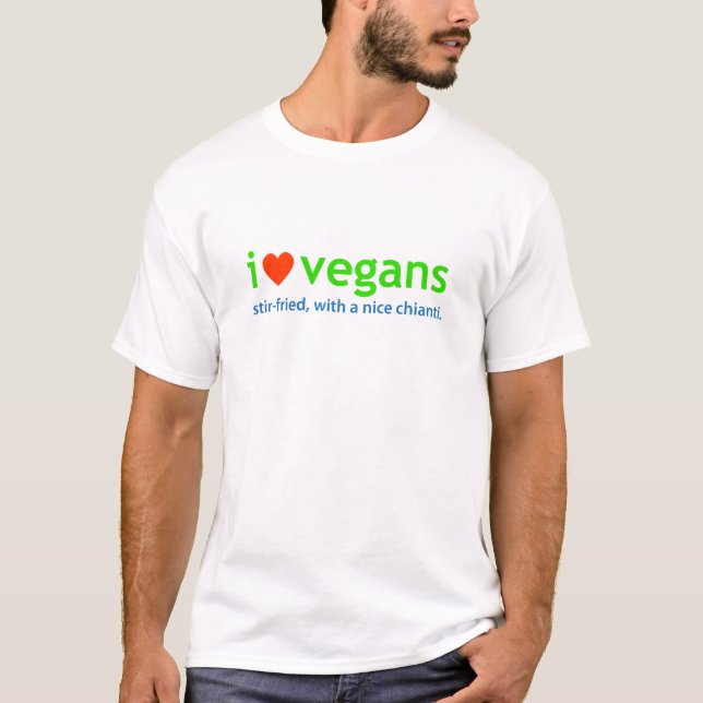 T-shirt j'aime des végétaliens (Devant)