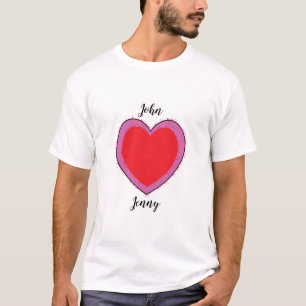 T-SHIRT J'AIME DEUX COEURS EN UN