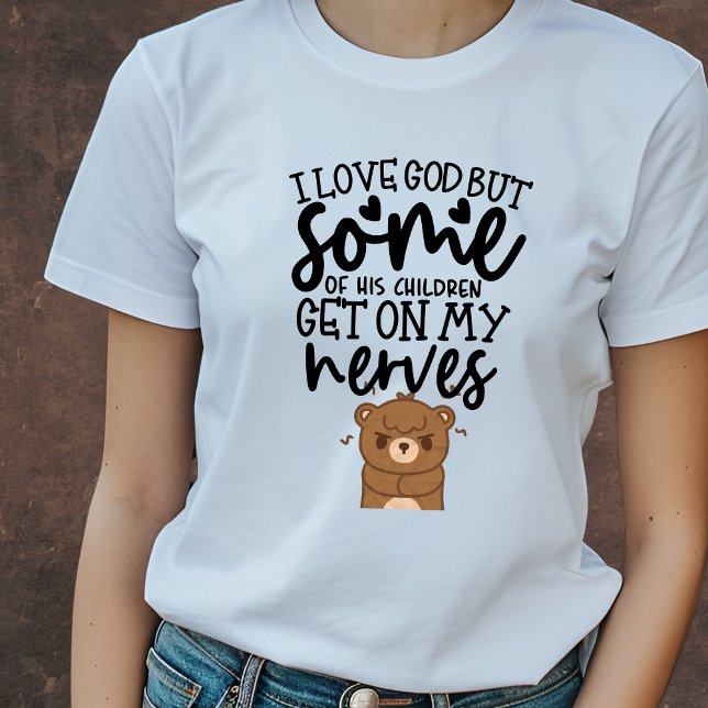 T-shirt J'aime Dieu mais... drôle chrétien (Créateur téléchargé)