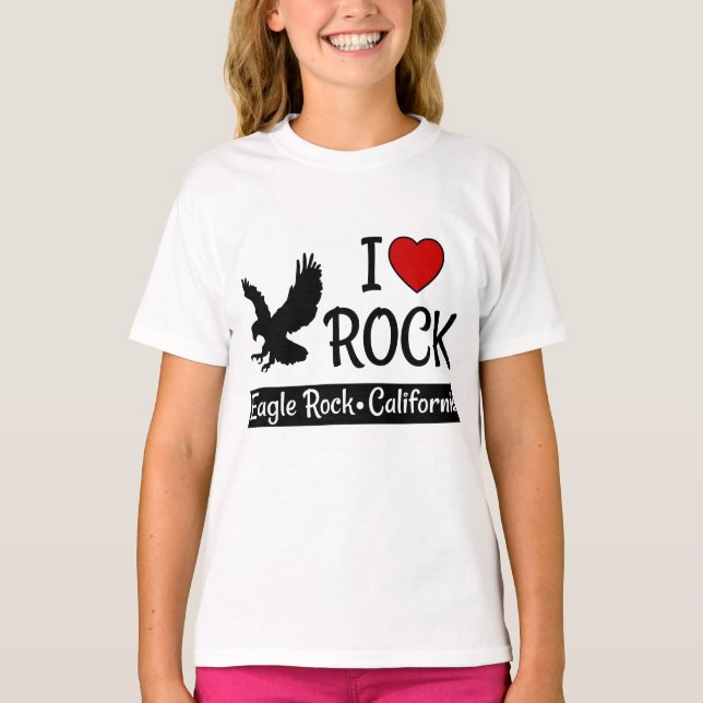 T-shirt J'aime Eagle Rock California Red Heart (Devant)