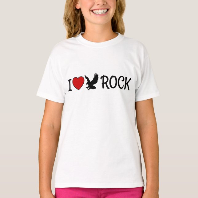T-shirt J'aime Eagle Rock California Red Heart (Devant)
