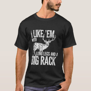 T-shirt J'Aime Em Long Jambes Big Rack Deer Chasse En Plei