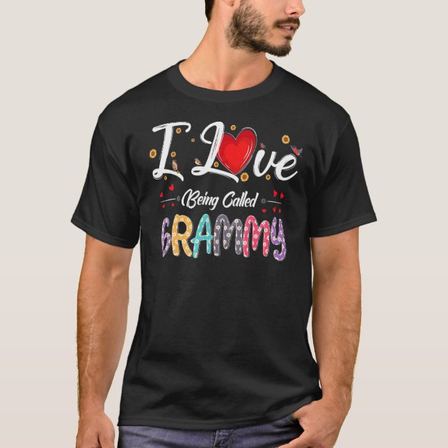 T-shirt J'Aime Être Appelé Grand Coeur Fête des mères Fête (Devant)