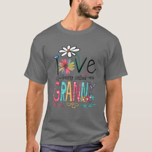 T-shirt J'Aime Être Appelé Granny Sunflower