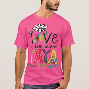 T-shirt J'Aime Être Appelé Yaya Sunflower Mothers Day